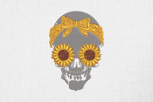 Hippie Sunflower Skull Embroidery Review