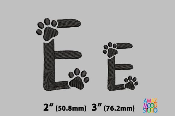 Letter E Paws Monogram Review for Holiday Collections