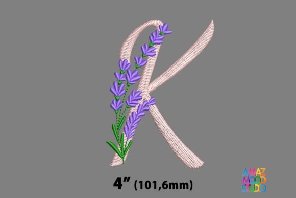 Letter K Floral Lavender Monogram Review