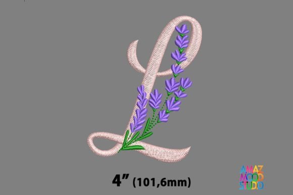 Letter L Floral Lavender Monogram Review