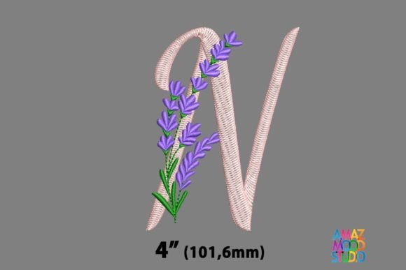 Letter N Floral Lavender Monogram Review