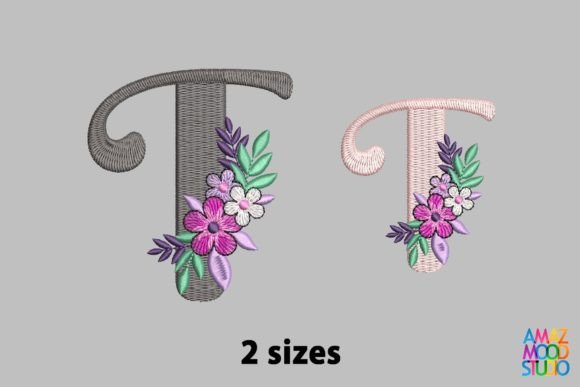 Letter T Floral Monogram Review