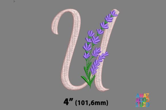 Letter U Floral Lavender Monogram Review