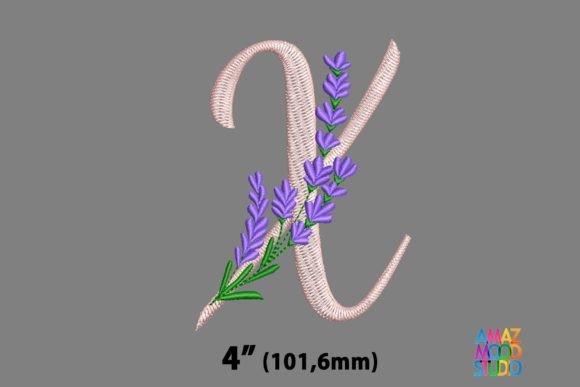 Letter X Floral Lavender Monogram Review