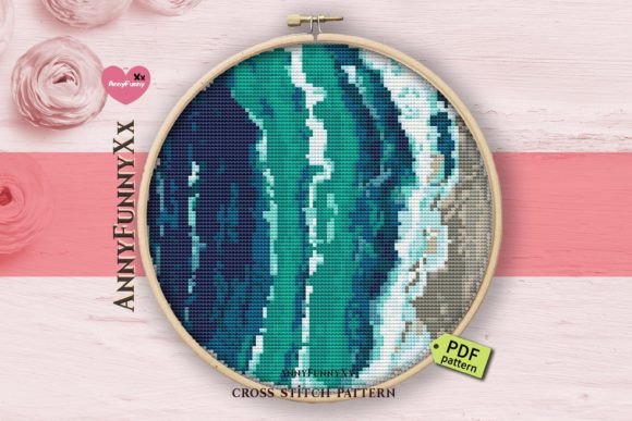 Ocean Cross Stitch Pattern PDF Review for Merch