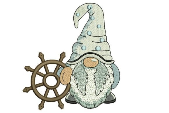 Sailor Gnome: A Sailor-Themed Embroidery Design for Etsy