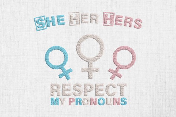 She Her Hers Pronouns Trans LGBTQ Pride Review